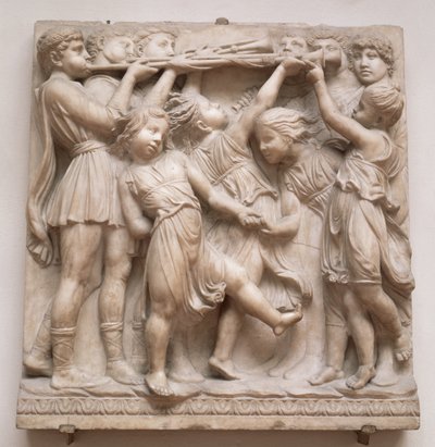 Trompetende Engel, Relief von der Cantoria, ca. 1432-38 von Luca Della Robbia